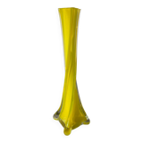 Murano yellow glass soliflore vase, 1960