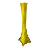 Murano yellow glass soliflore vase, 1960