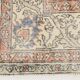 8x11 Orange & Blue Bordered Turkish Vintage Rug, Rugs For Bedroom, Antique