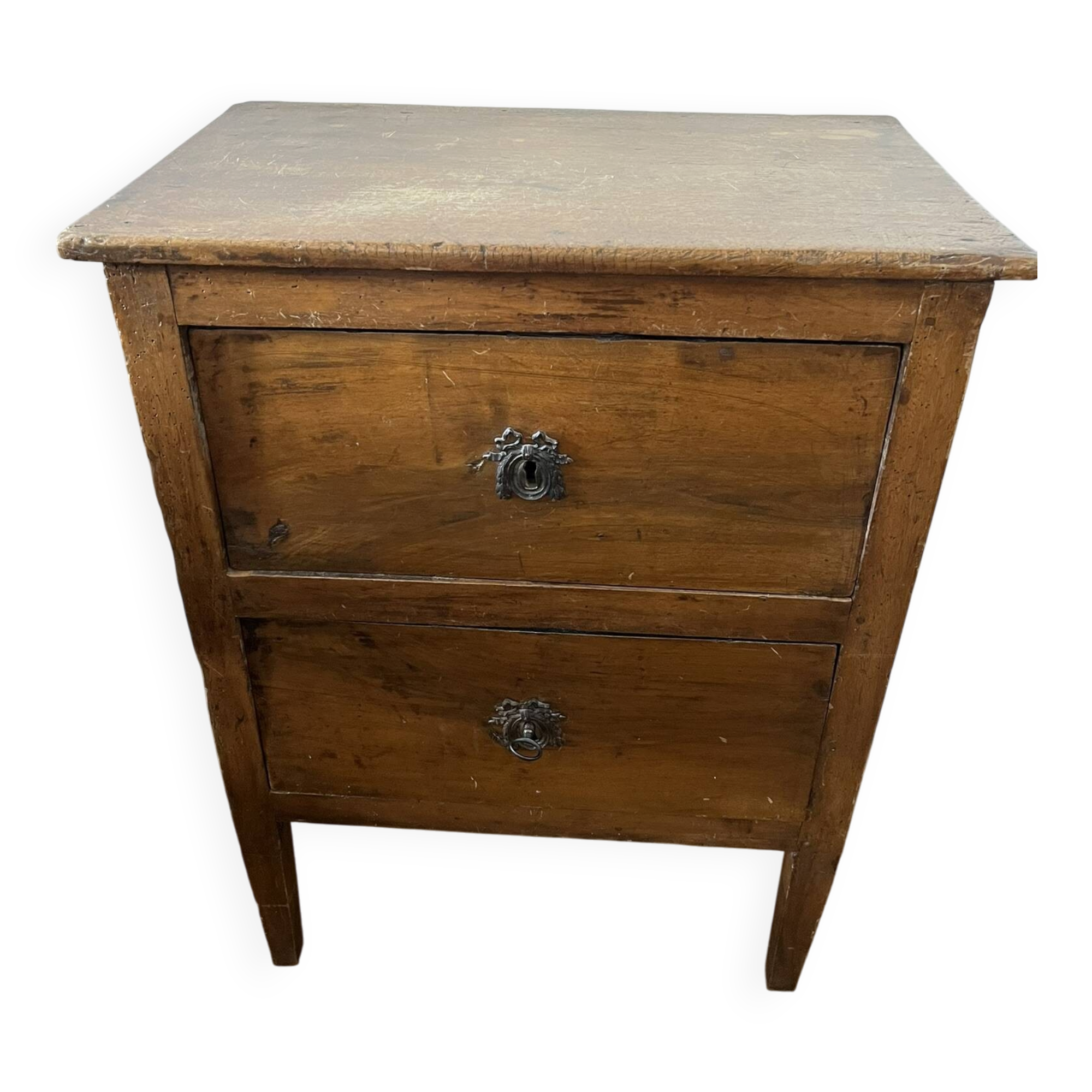 Table de chevet en bois massif d’origine fin du XVIIIe siècle (1780-1800)