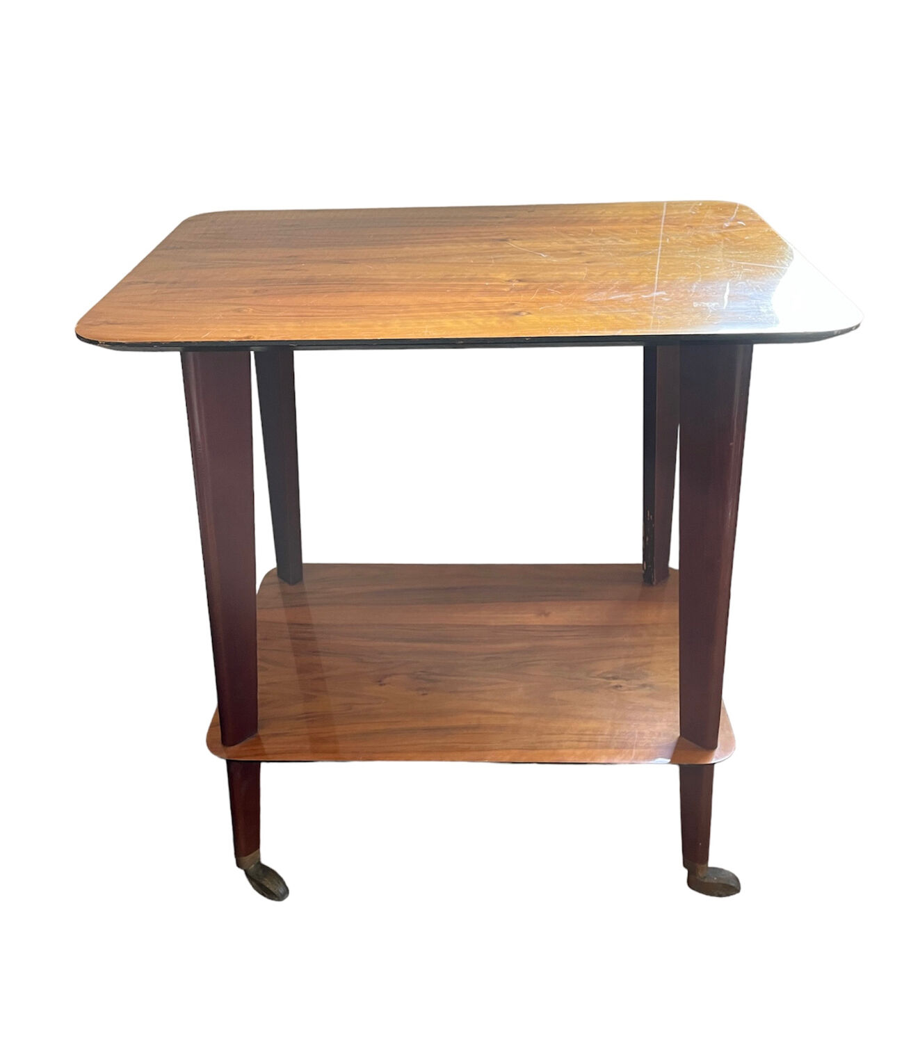 Vintage compass foot serving table 1950