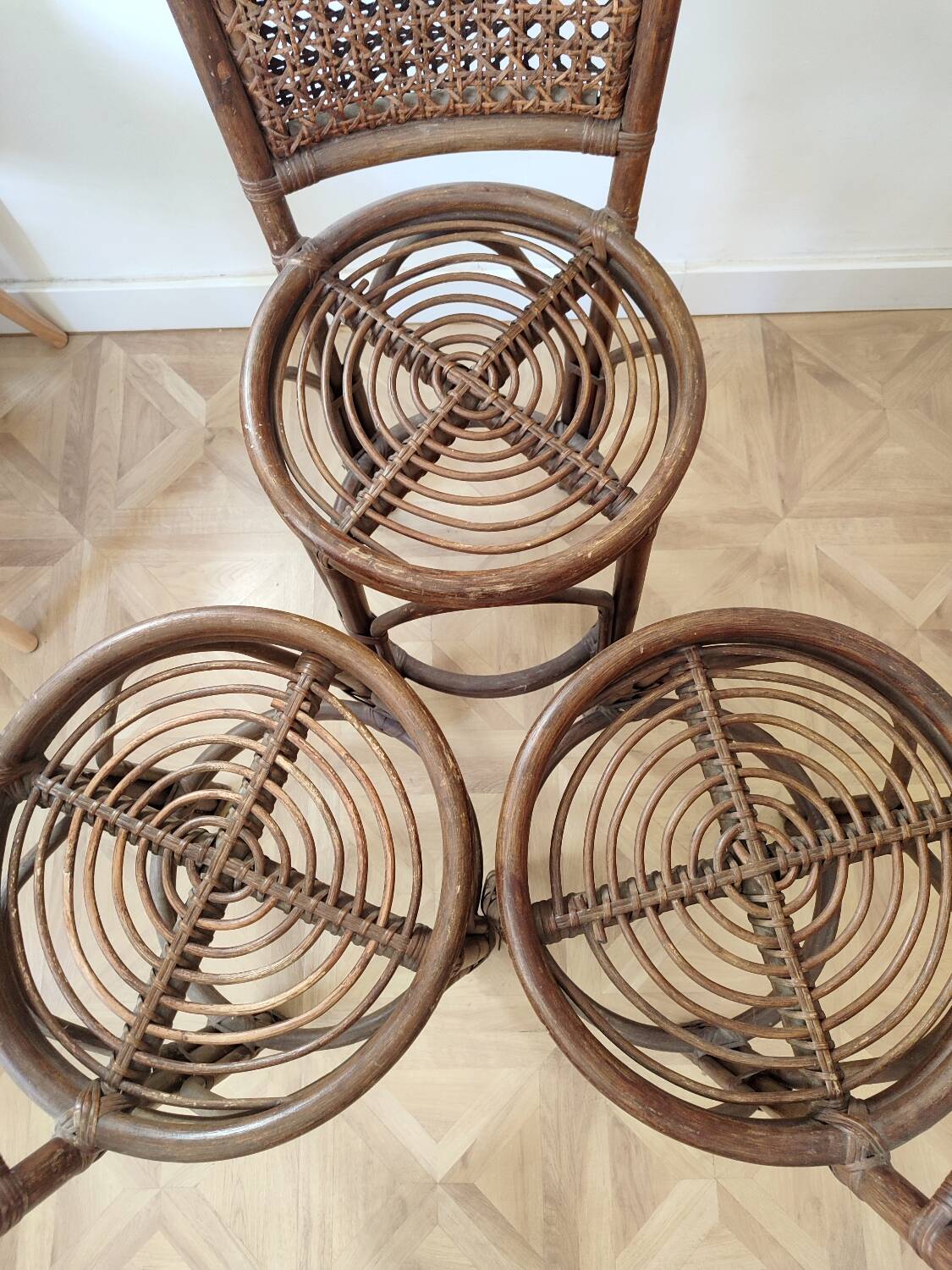 Rattan bar stools