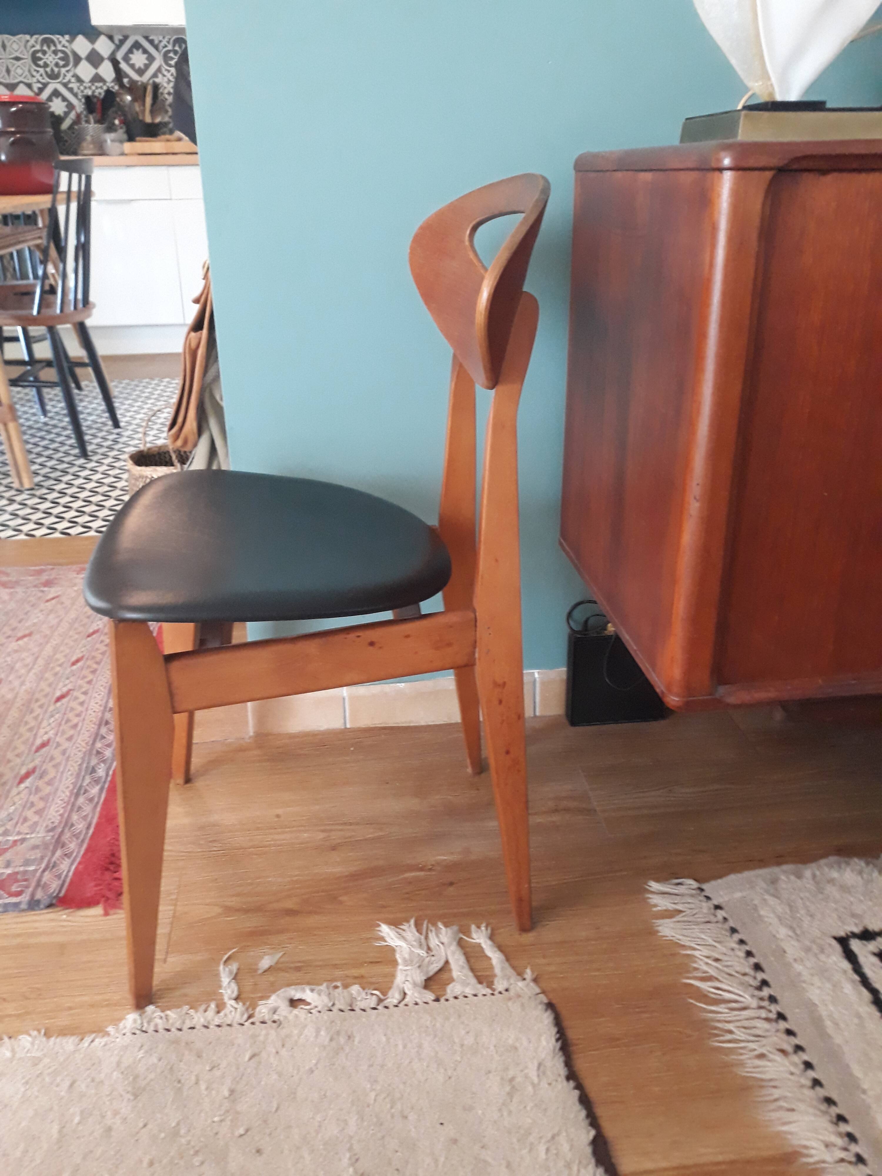 Chair Roger Landault for Robert Sentou vintage