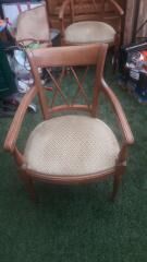 2 murisier armchairs and fabrics