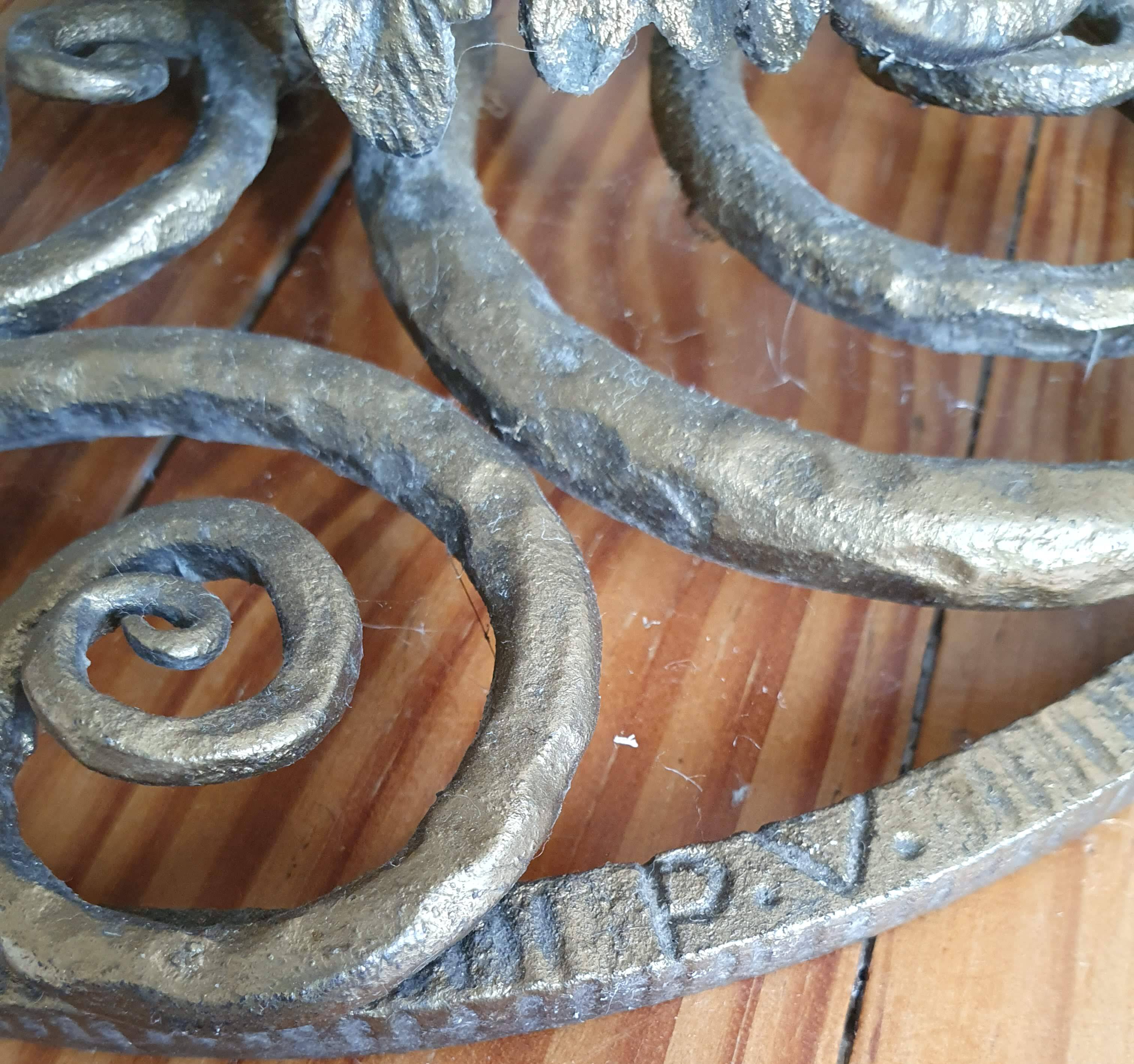 Wrought iron lamp 1900 style