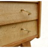 Vintage dresser 1950 solid wood compass feet