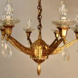 Bronze chandelier with 6 light arms