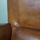 Striking modern design armchair made of high-quality sheepskin leather