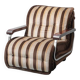 Vintage Malga model armchair in striped fabric – 1970s design