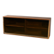 Long Glass Bookcase in Walnut, Rozaffy Style – 1960