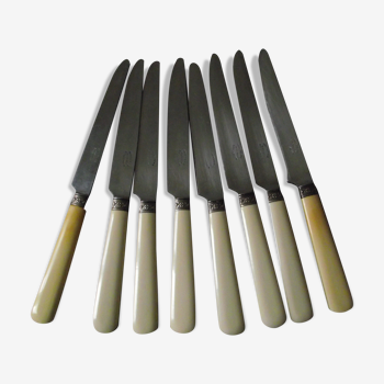 Set of 8 large silverware table knives from Boulenger.