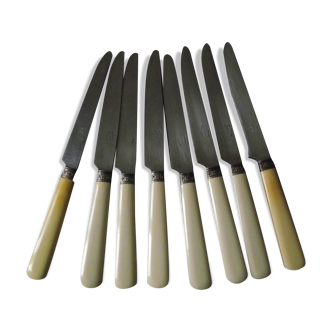 Set of 8 large silverware table knives from Boulenger.