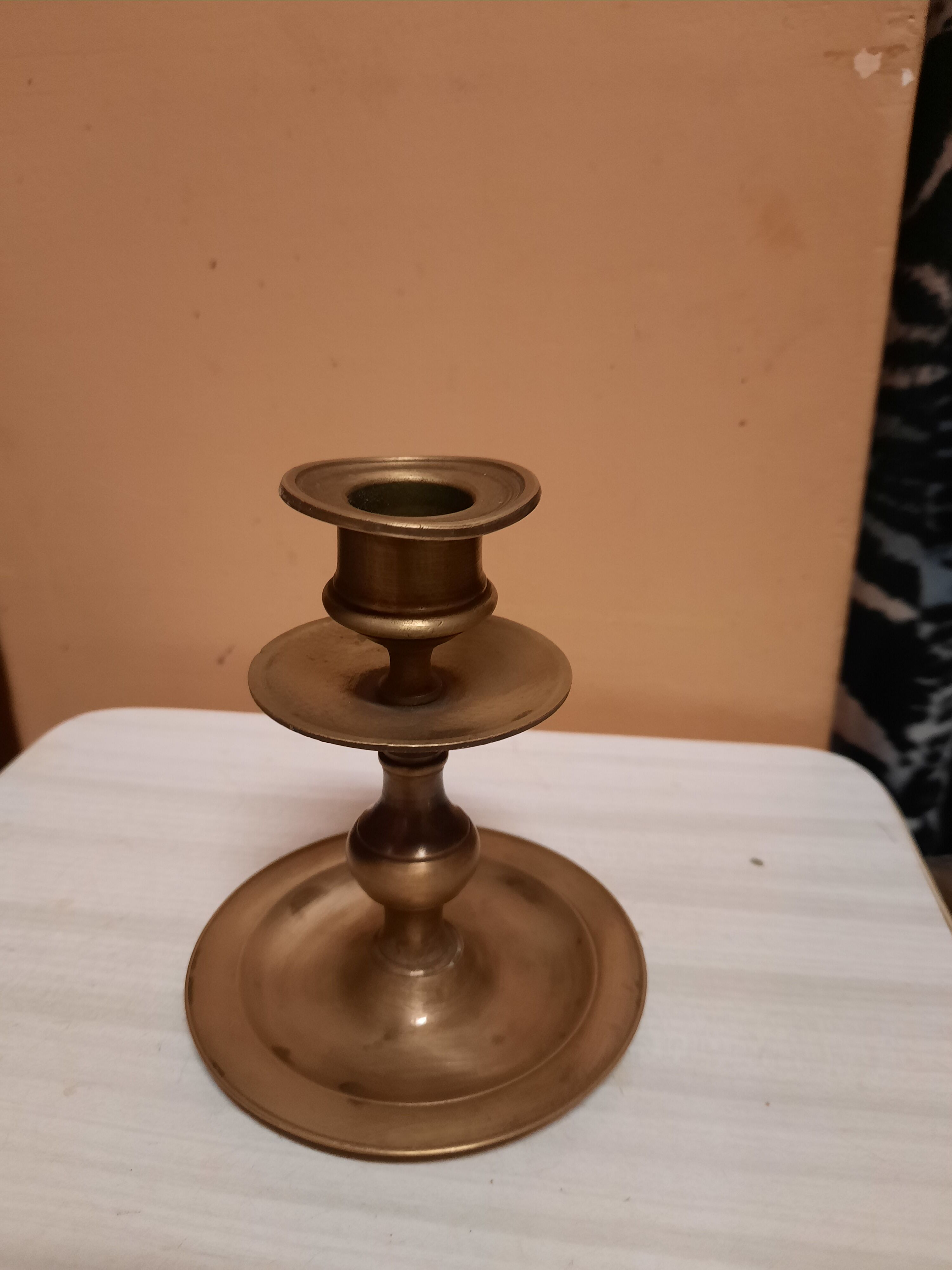 Golden candle holder
