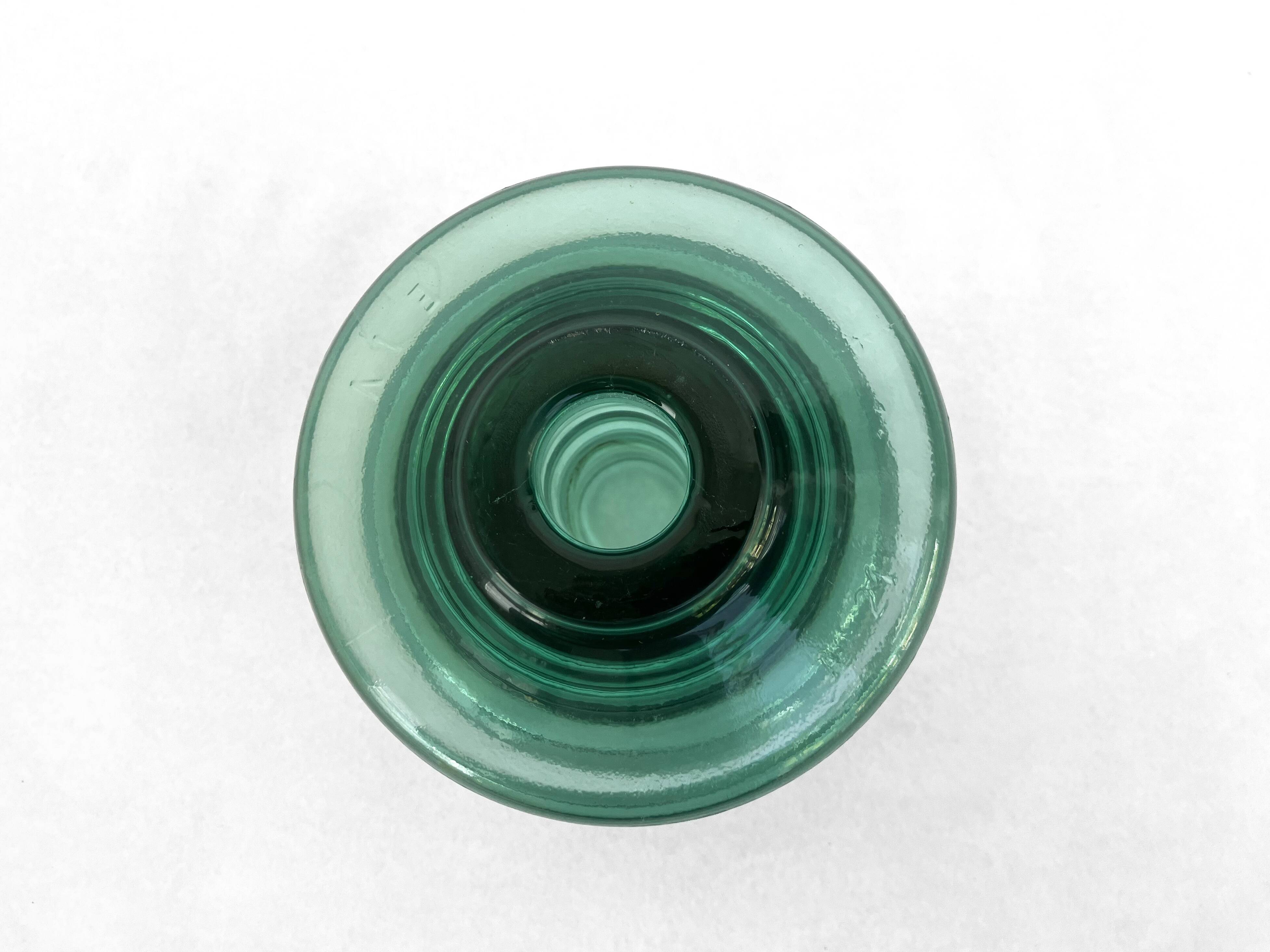 Old EDF EIV A21 insulator to be converted into an industrial candle holder • tempered glass
