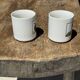 Pair of mugs with stylized Italian women motifs