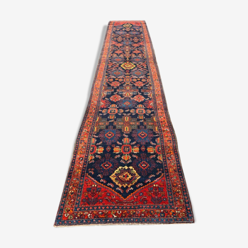 Tapis ancien persan Malayer couloir 109x525 cm