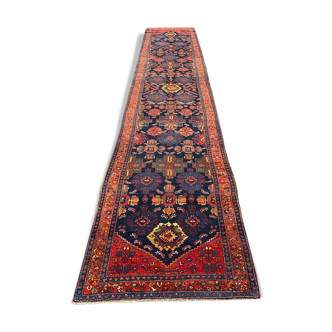 Tapis ancien persan Malayer couloir 109x525 cm