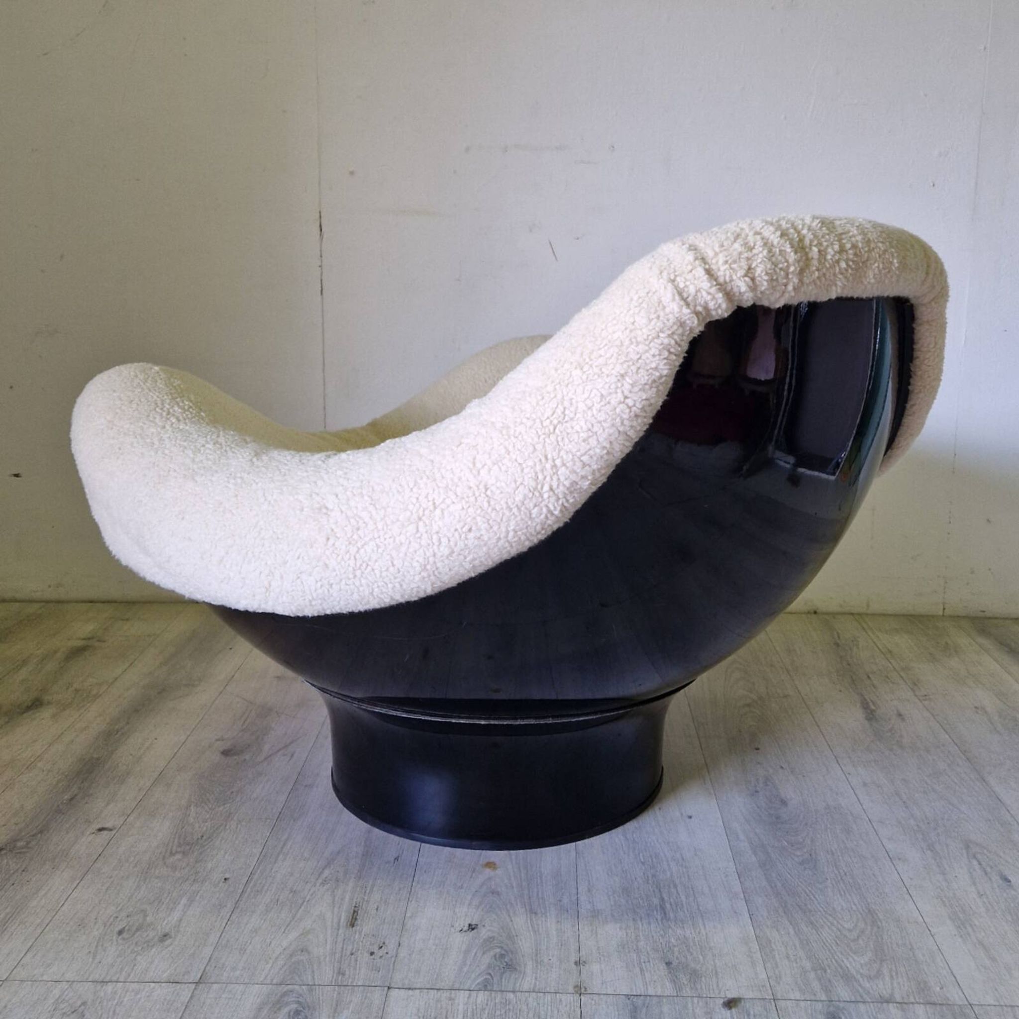 Chaise emblématique de l'ère spatiale Rodica par Mario Brunu pour Comfort, Italie 1960