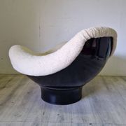 Chaise emblématique de l'ère spatiale Rodica par Mario Brunu pour Comfort, Italie 1960