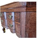 Classical Dutch Oak Display Cabinet With 2 Drawers, 2nd Half Of The 18th Century