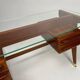 Bureau en bois et laiton attribué à Vittorio Dassi, Italie, années 1950