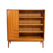 Midcentury glazed bookcase by František Mezulánik for UP Závody, 1960s