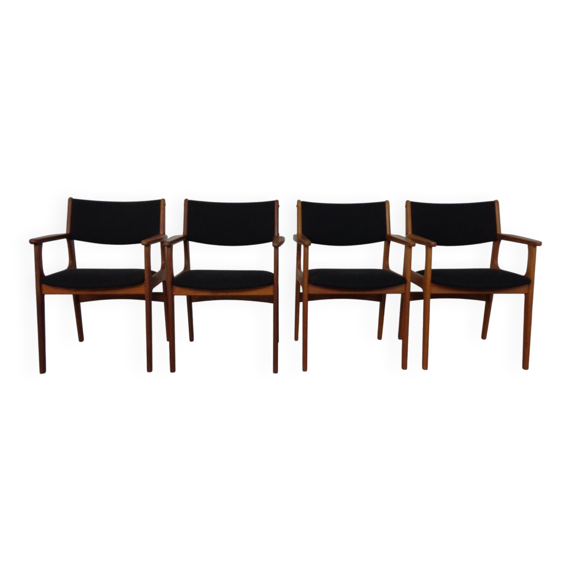 Mid-Century Danish Armchairs in Teak, 1960s, Set of 4
