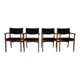 Mid-Century Danish Armchairs in Teak, 1960s, Set of 4