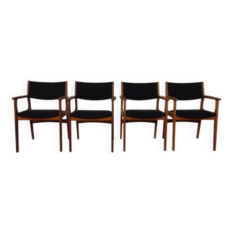 Mid-Century Danish Armchairs in Teak, 1960s, Set of 4