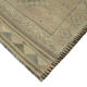 Hand-knotted vintage turkish beige runner rug 86 cm x 354 cm