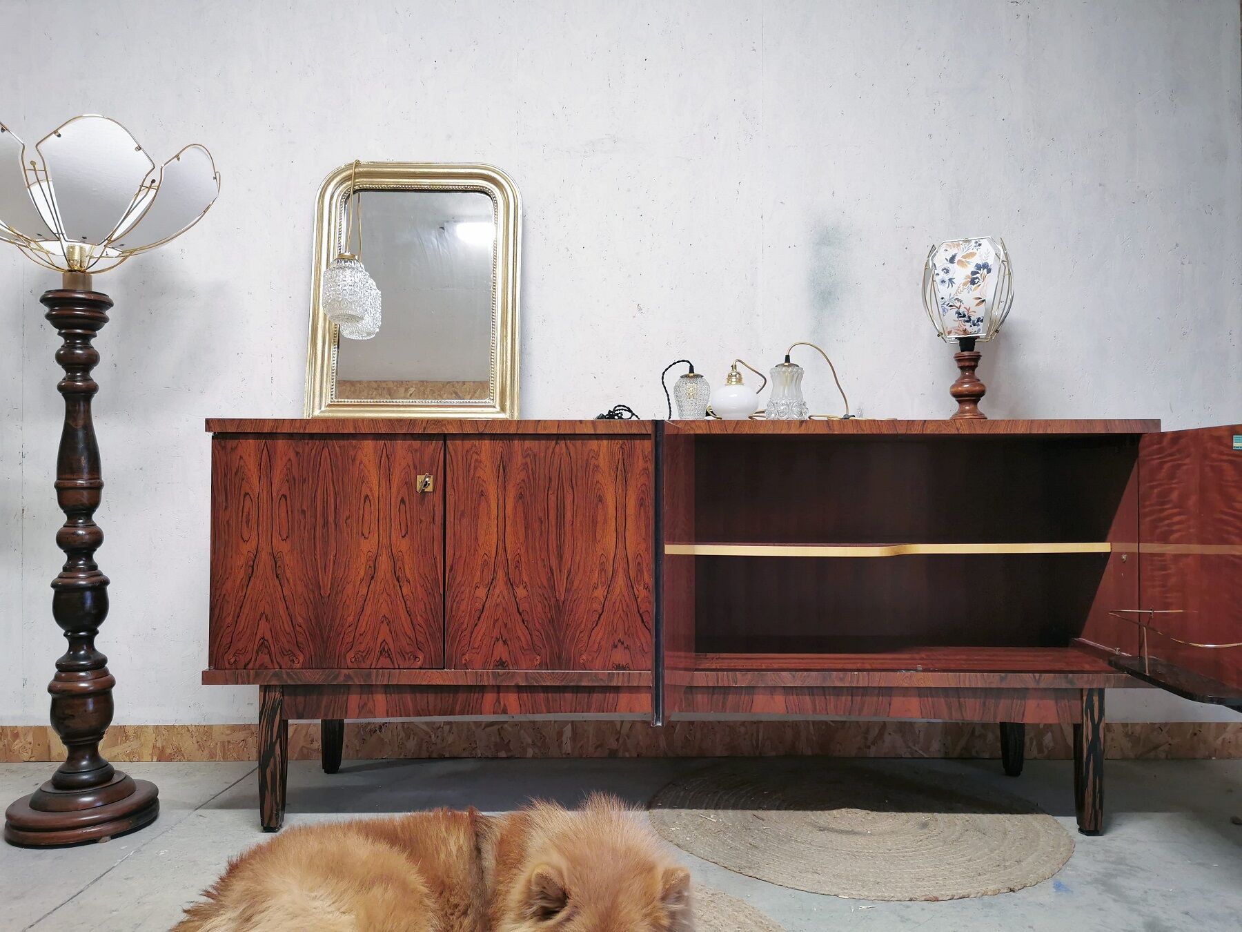 Vintage rosewood sideboard of Rio 1964