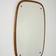 1960s Scandinavian oval mirror in oak