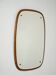 1960s Scandinavian oval mirror in oak
