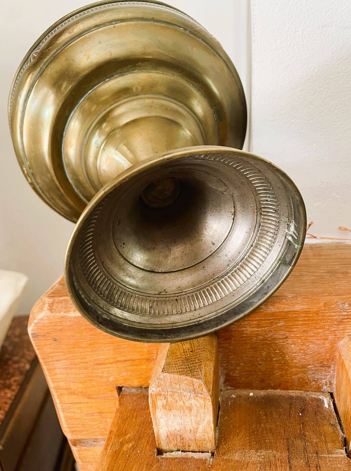 Vintage brass footed cup