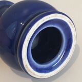 Blue ceramic candlestick