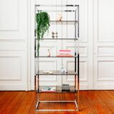 Vintage 1970s chrome shelf