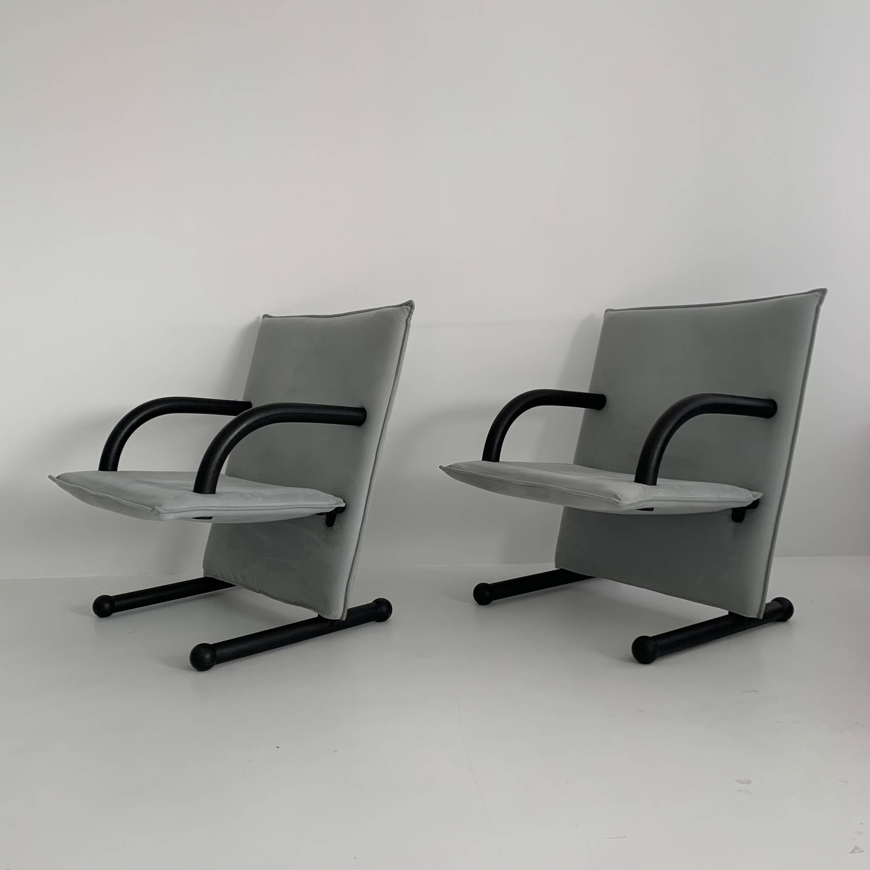 Set of 2 lounge chairs Burkhard Vogtherr for Arflex T-line, 1980’s