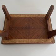 Table basse en bois avec joli motif carré  Plateau de service, années 1960, Allemagne
