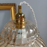 Large nomadic globe twisted tulip amber/honey, sand textile cord