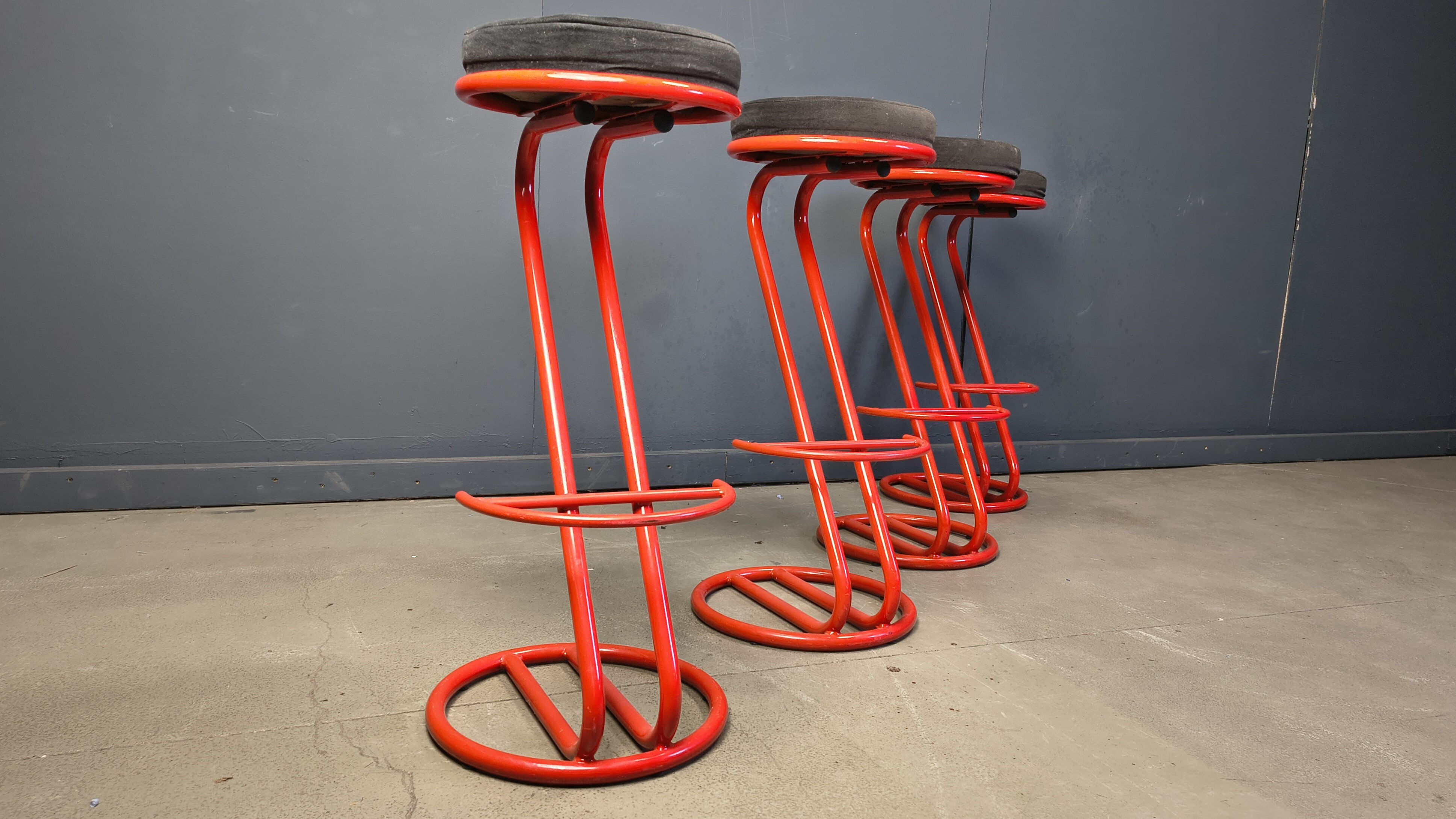 Tabourets de bar style Memphis, années 1980 - ensemble de 4