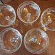 5 glasses of Champagne crystalline cut glass