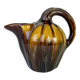 Vallauris pitcher vintage brown yellow squash