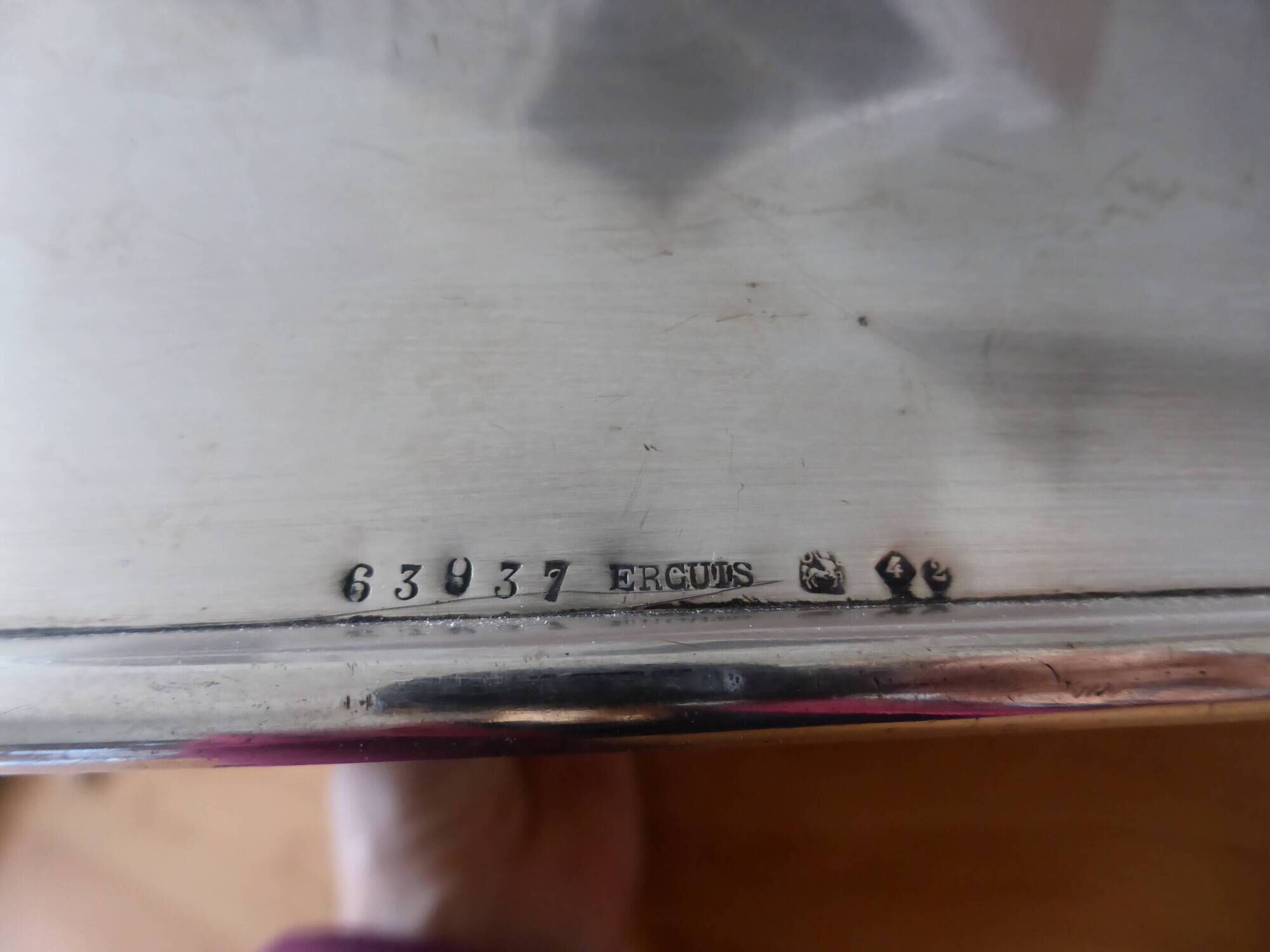 Ecruis monogrammed silver-plated metal serving bell 240517