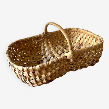 Woven wooden basket