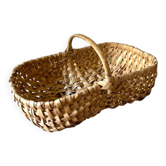 Woven wooden basket