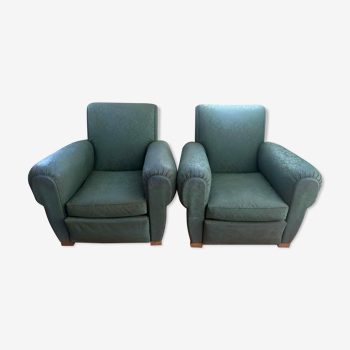 Pair of armchairs club 50s american model