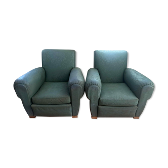 Pair of armchairs club 50s american model