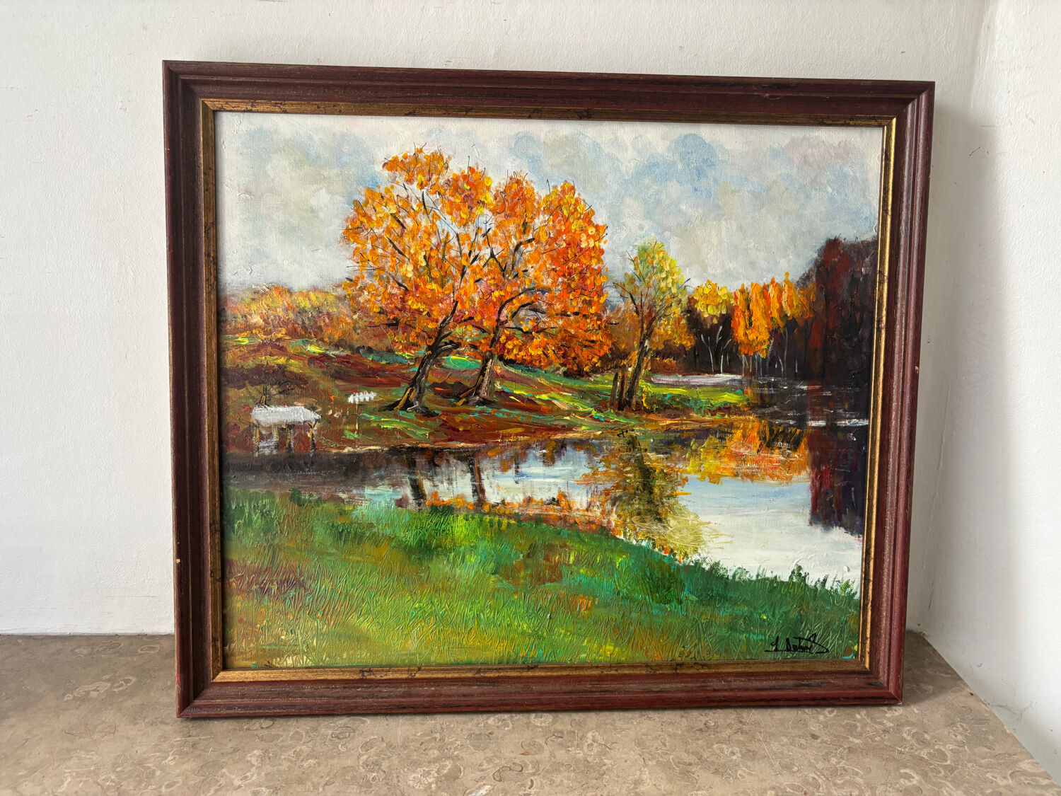 Autumn landscape signed