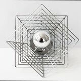 Vintage wall lamp 1970 space age chrome