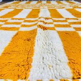 Large natural wool Beni Ouraine rug